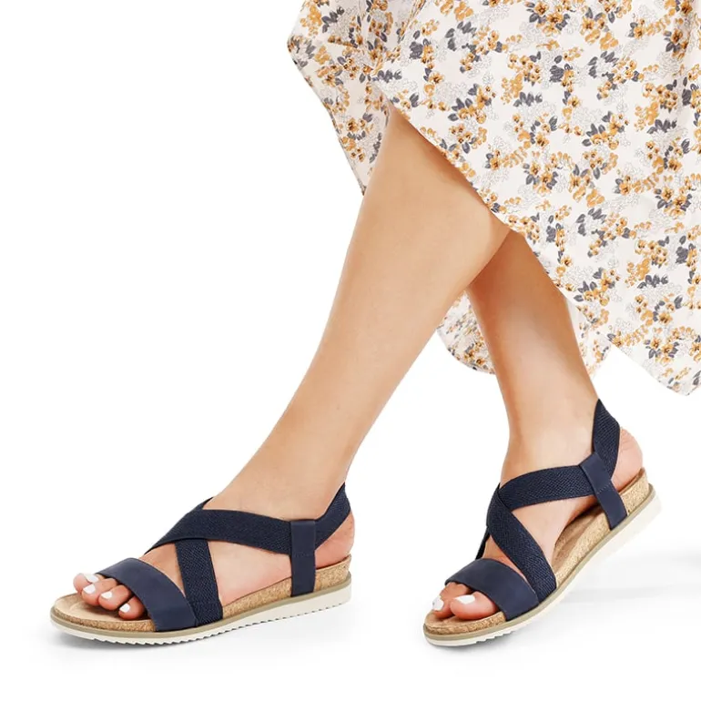 Cushioned Footbed Elastic Strap Sandals