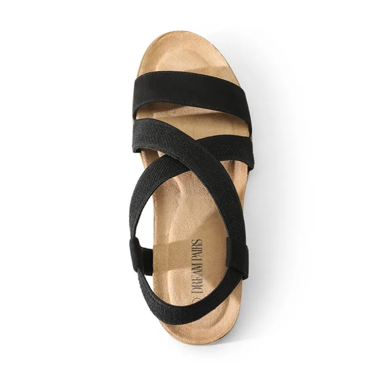 Cushioned Footbed Elastic Strap Sandals