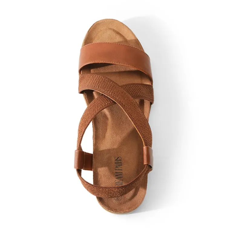 Cushioned Footbed Elastic Strap Sandals