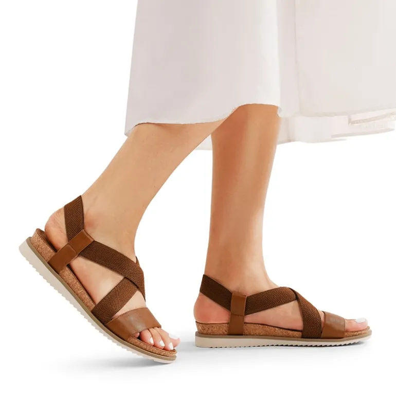 Cushioned Footbed Elastic Strap Sandals