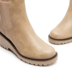 Cushioned Lining Wedge Chelsea Ankle Boots