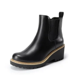Cushioned Lining Wedge Chelsea Ankle Boots