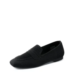 Cushioned Square Toe Knit Loafers