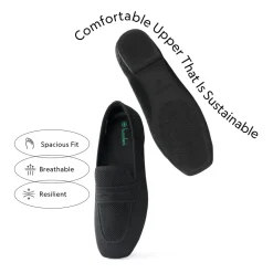 Cushioned Square Toe Knit Loafers