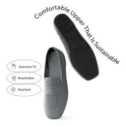 Cushioned Square Toe Knit Loafers