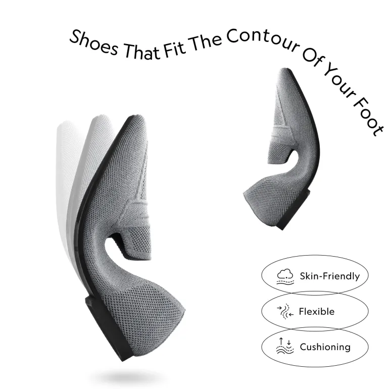 Cushioned Square Toe Knit Loafers