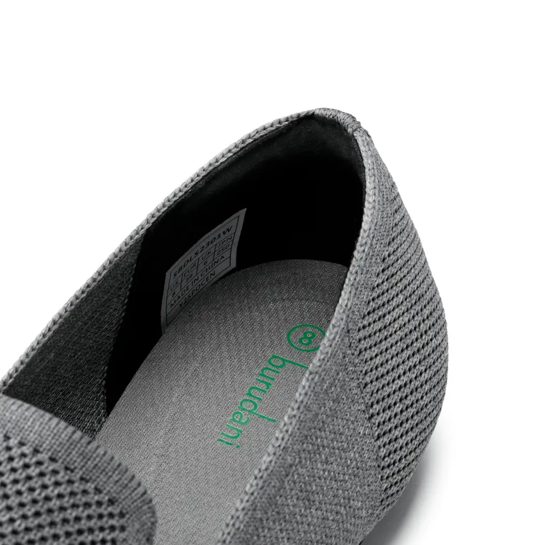 Cushioned Square Toe Knit Loafers
