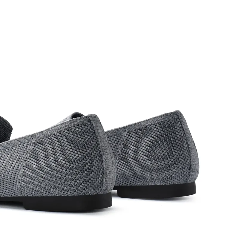 Cushioned Square Toe Knit Loafers
