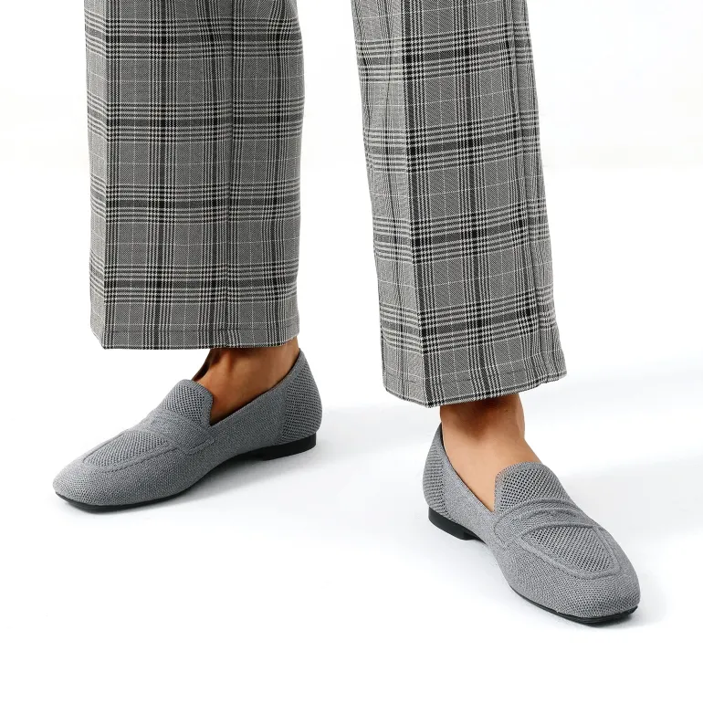 Cushioned Square Toe Knit Loafers
