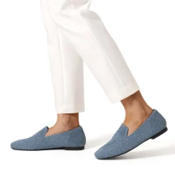 Cushioned Square Toe Knit Loafers