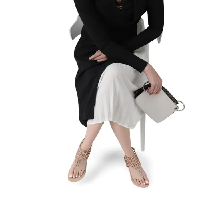 Cute Rhinestone Flat Sandals
