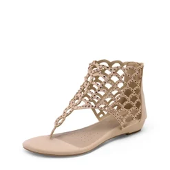 Cute Rhinestone Flat Sandals