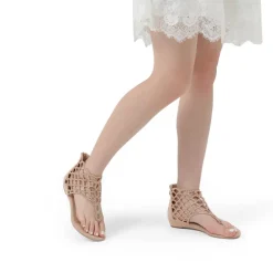 Cute Rhinestone Flat Sandals
