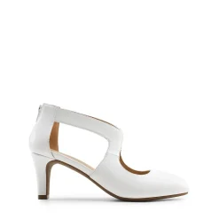 Cutout Pointy Toe Kitten Heel Pumps