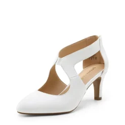 Cutout Pointy Toe Kitten Heel Pumps