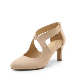 Cutout Pointy Toe Kitten Heel Pumps