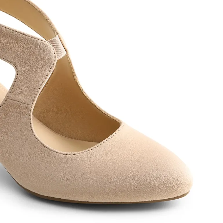 Cutout Pointy Toe Kitten Heel Pumps