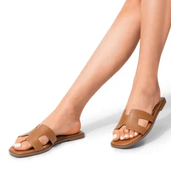 Cut-out Strap Light Sole Slide Sandals