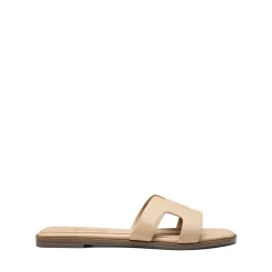 Cut-out Strap Light Sole Slide Sandals
