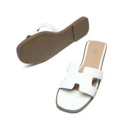 Cut-out Strap Light Sole Slide Sandals