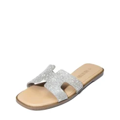 Cut-out Strap Light Sole Slide Sandals