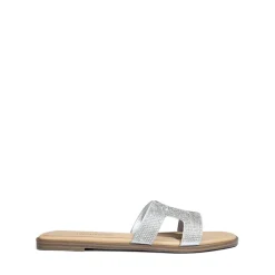 Cut-out Strap Light Sole Slide Sandals