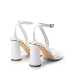 Cylindrical Ankle-Strap Heel Sandals