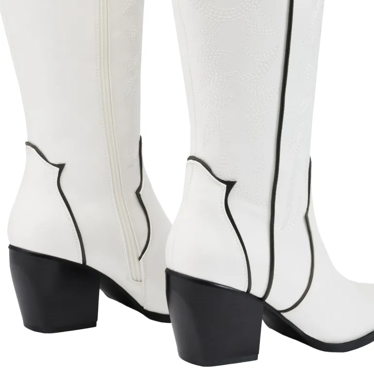 Dallas Embroidered Western Cowboy Knee High Boots