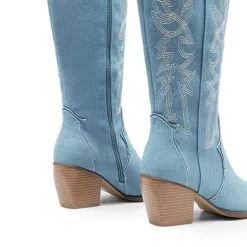 Dallas Embroidered Western Cowboy Knee High Boots