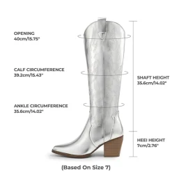 Dallas Embroidered Western Cowboy Knee High Boots