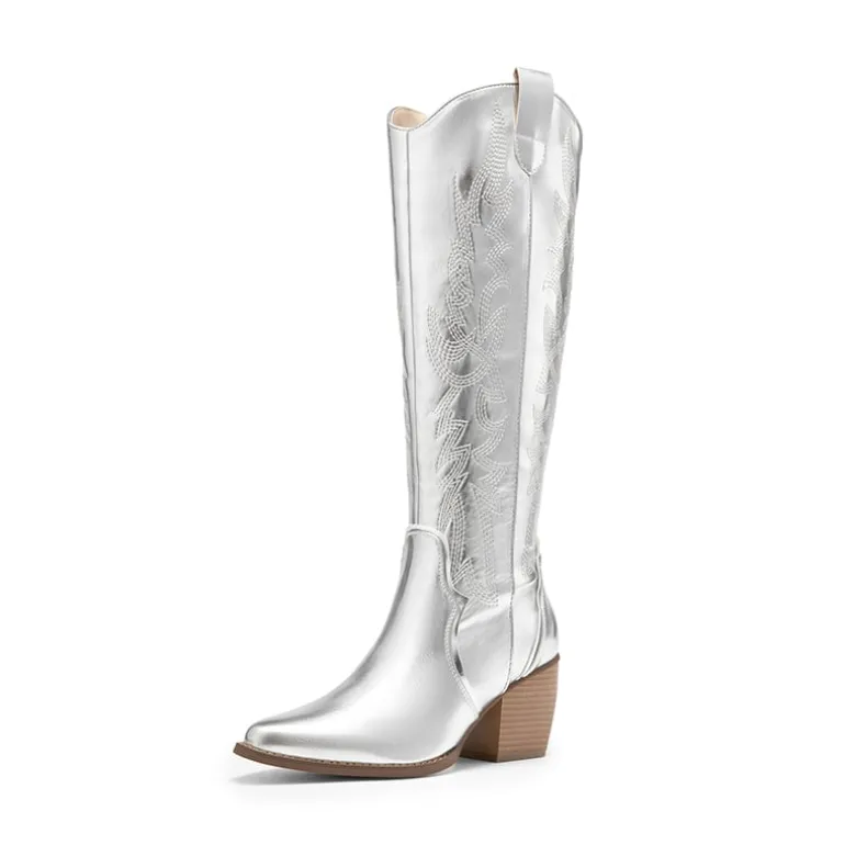 Dallas Embroidered Western Cowboy Knee High Boots