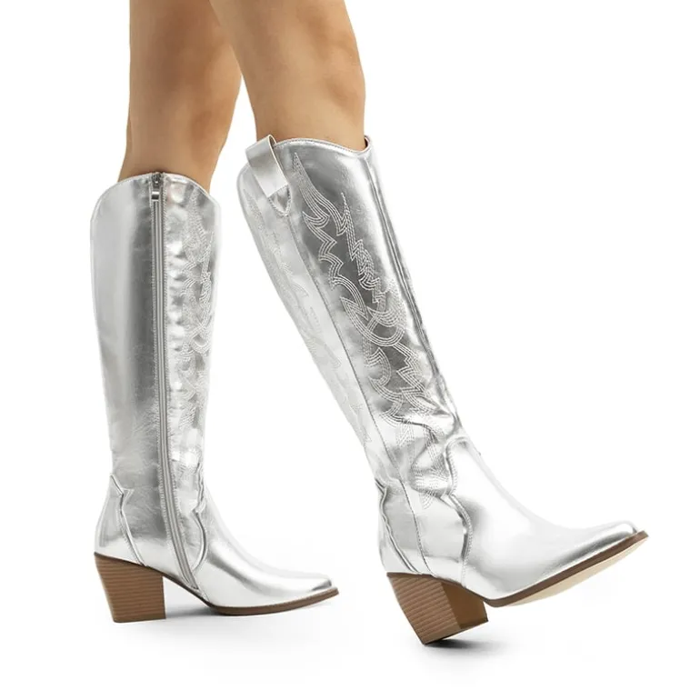 Dallas Embroidered Western Cowboy Knee High Boots