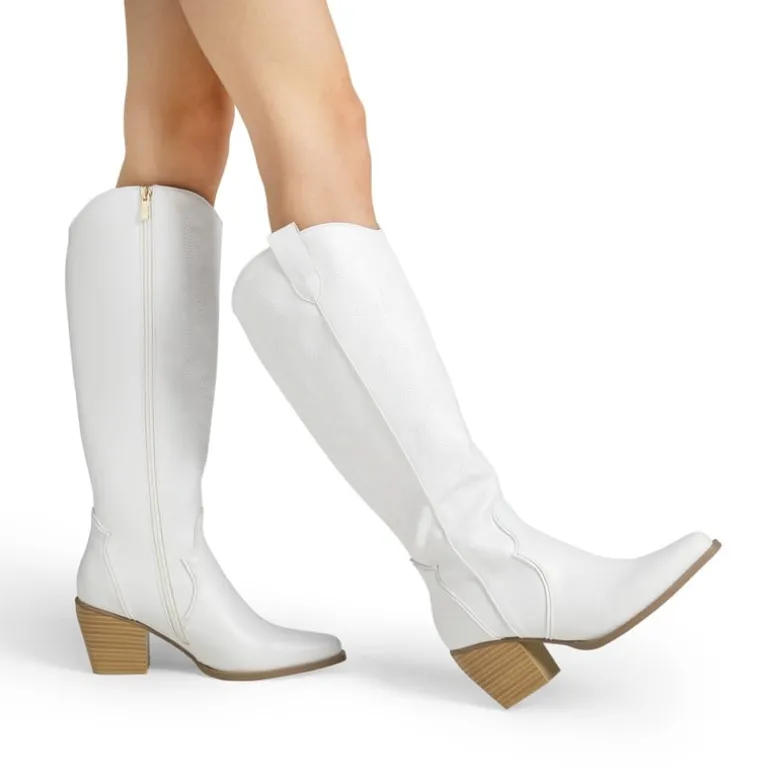 Dallas Embroidered Western Cowboy Knee High Boots