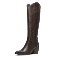 Dallas Embroidered Western Cowboy Knee High Boots