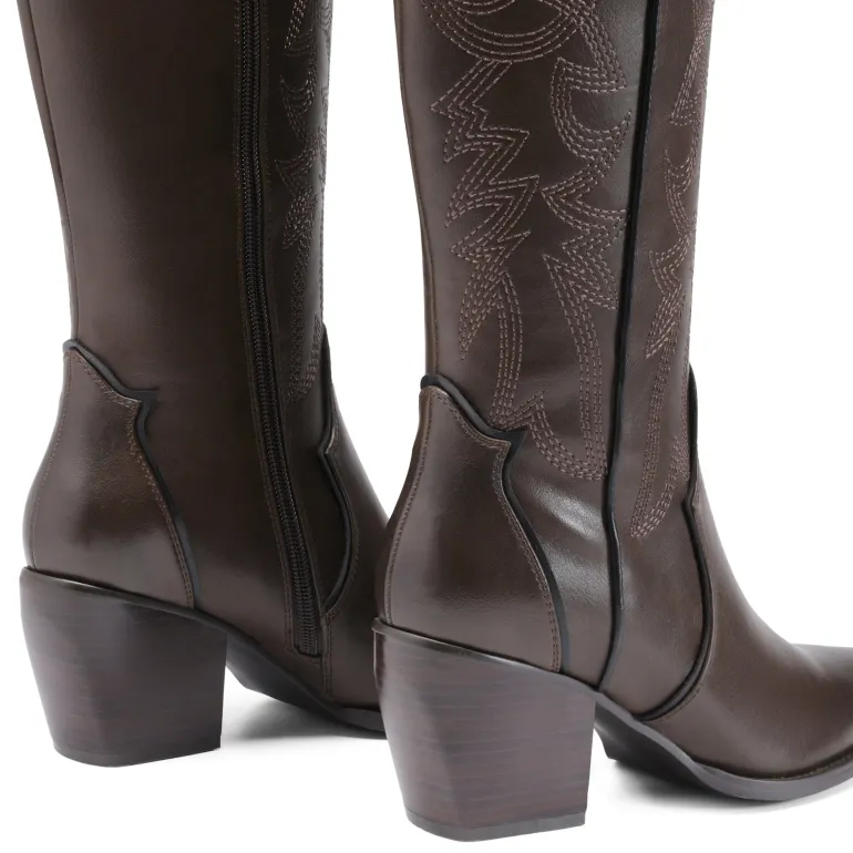 Dallas Embroidered Western Cowboy Knee High Boots