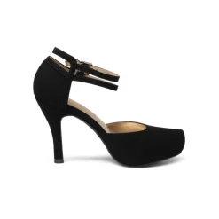 Double Ankle Strap Heel Pumps