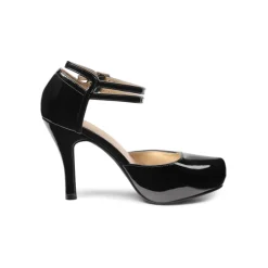 Double Ankle Strap Heel Pumps