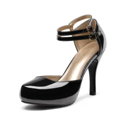 Double Ankle Strap Heel Pumps