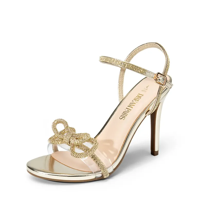 Double Bowknots Rhinestone Stiletto Heels