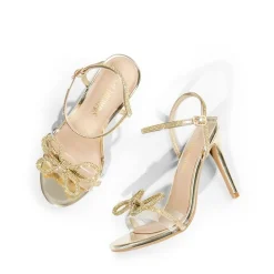 Double Bowknots Rhinestone Stiletto Heels