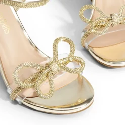Double Bowknots Rhinestone Stiletto Heels