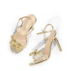 Double Bowknots Rhinestone Stiletto Heels