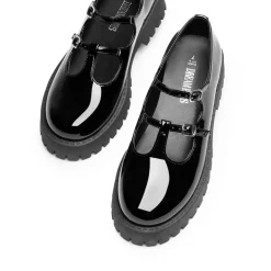 Double-strap Mary Jane Chunky Pumps