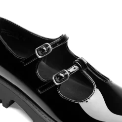 Double-strap Mary Jane Chunky Pumps