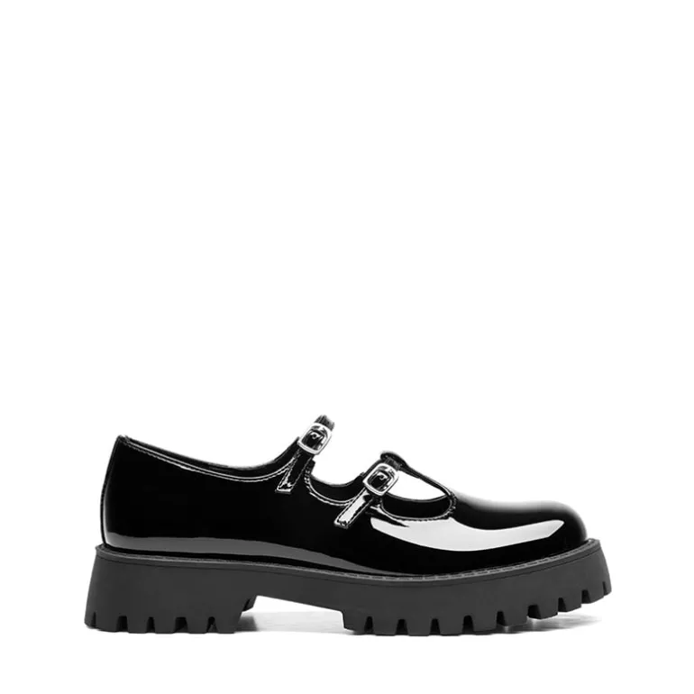 Double-strap Mary Jane Chunky Pumps
