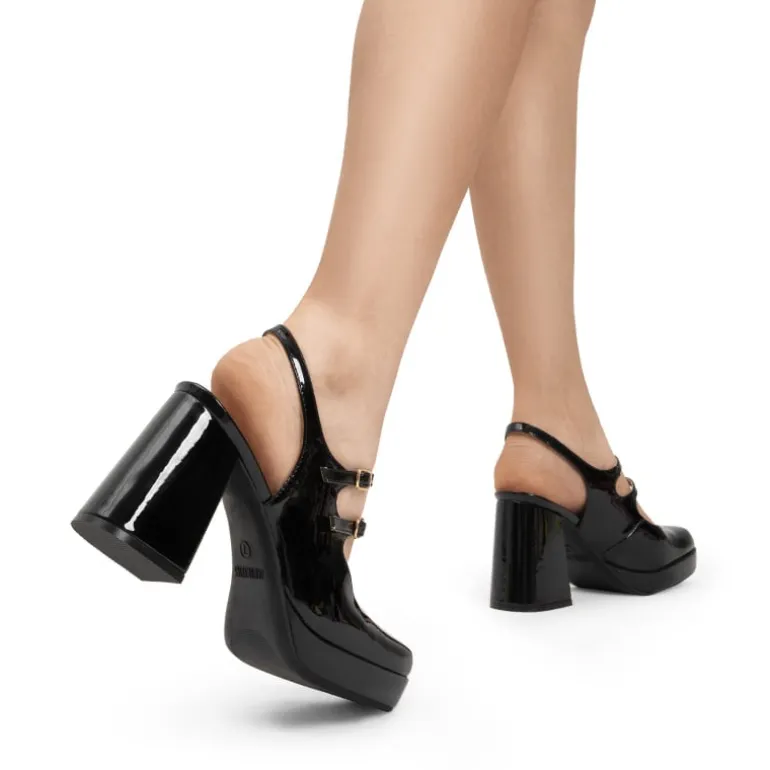 Double-strap Mary Jane Pumps