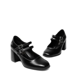 Double Straps Mary Janes Chunky Pumps