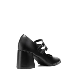 Double Straps Mary Janes Chunky Pumps