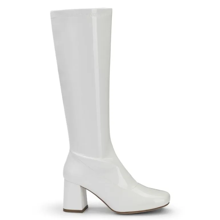 Dreamy Desire Square Toe Chunky Knee High Gogo Boots