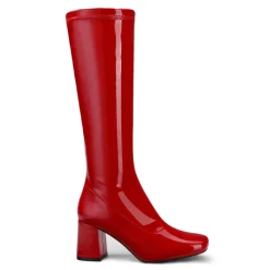Dreamy Desire Square Toe Chunky Knee High Gogo Boots